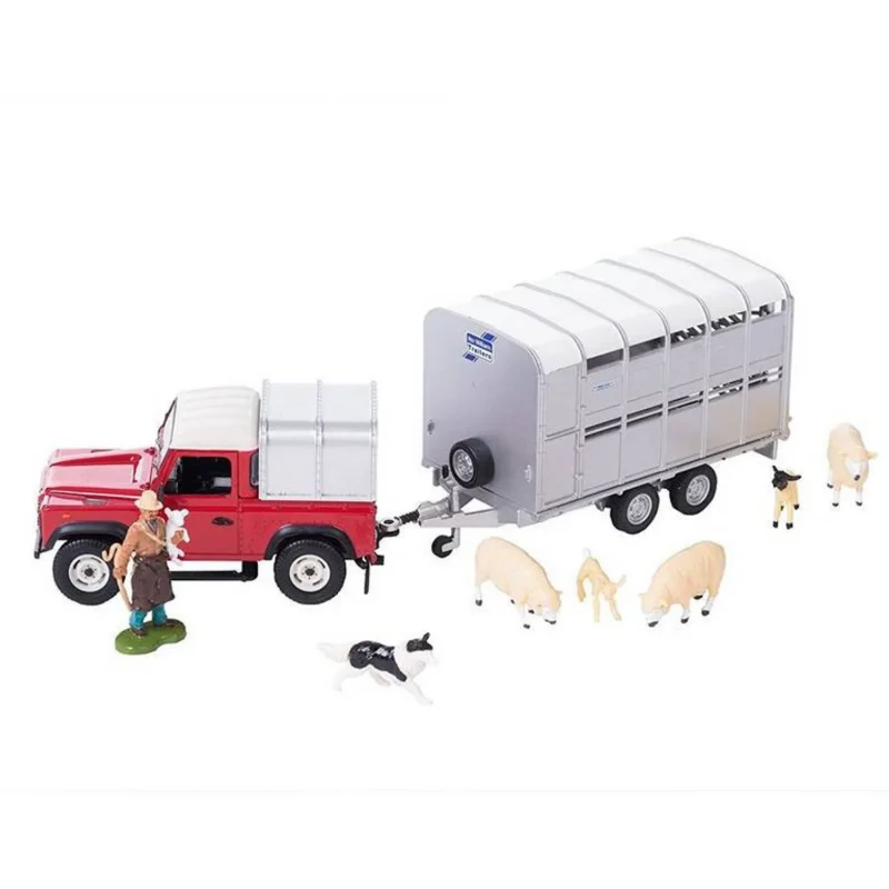 Sheep Farmer Set Complete with Farm Animals and Land Rover - Croft Farm ...